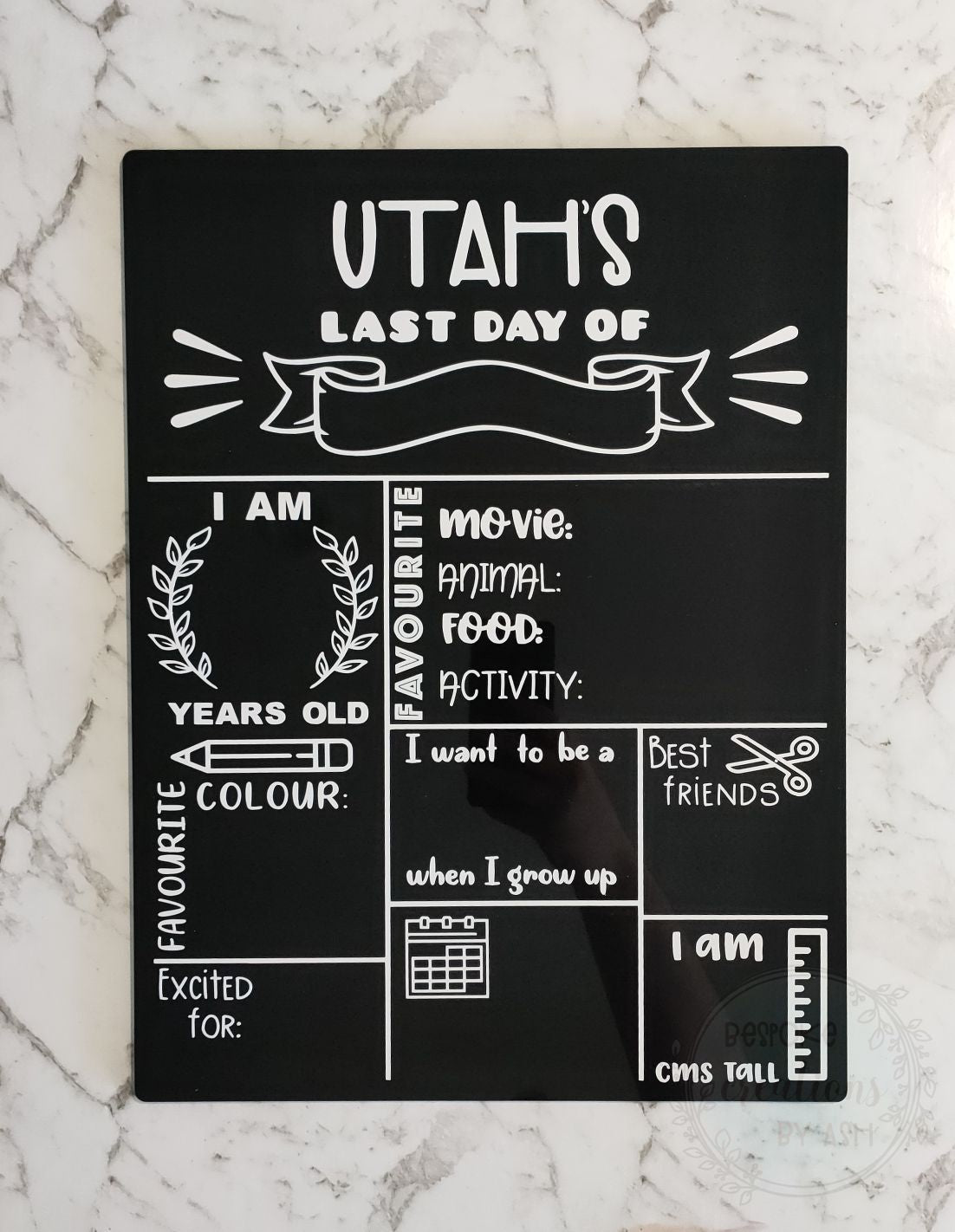 First & Last Day Acrylic Board