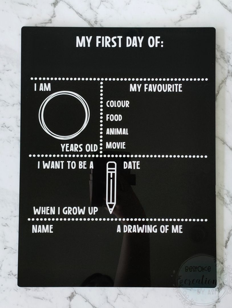 My First & Last Day Acrylic Board